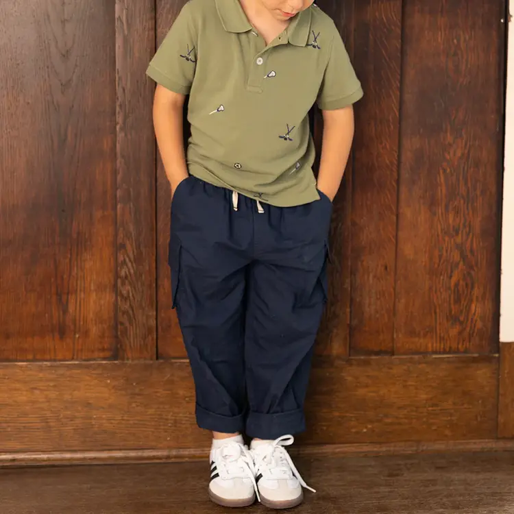 Blue Rooster (Pink Chicken) Blue Rooster Boys Pull On Pant - Navy