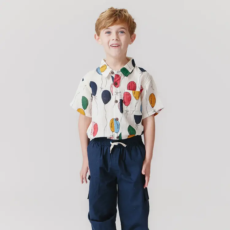Blue Rooster (Pink Chicken) Blue Rooster Boys Jack Shirt - Balloon Bunches