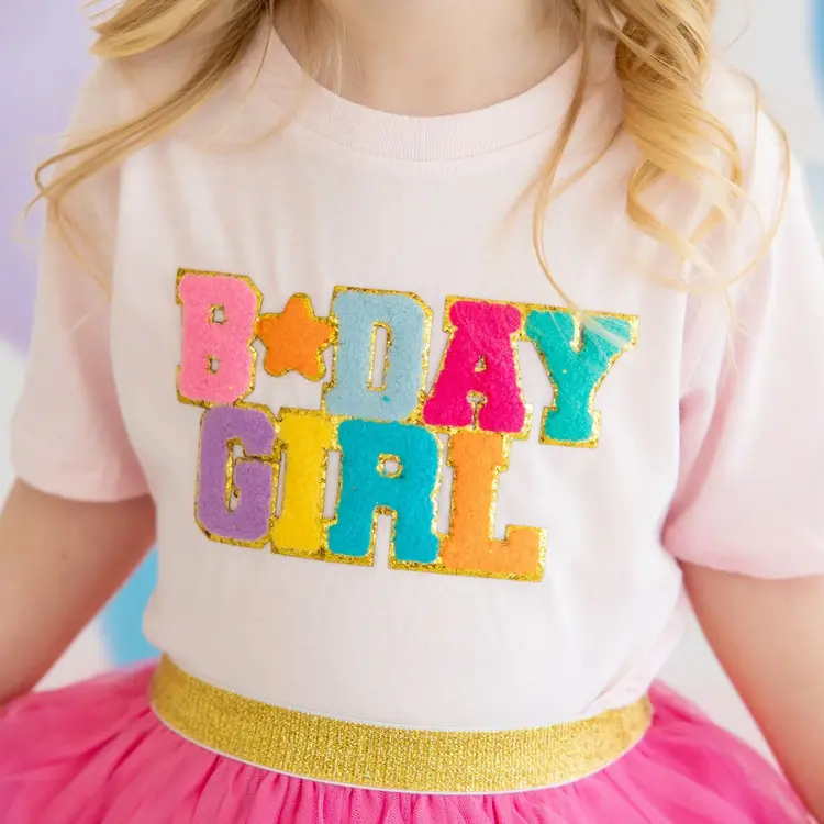 Sweet Wink Kids Birthday Girl Patch Tee