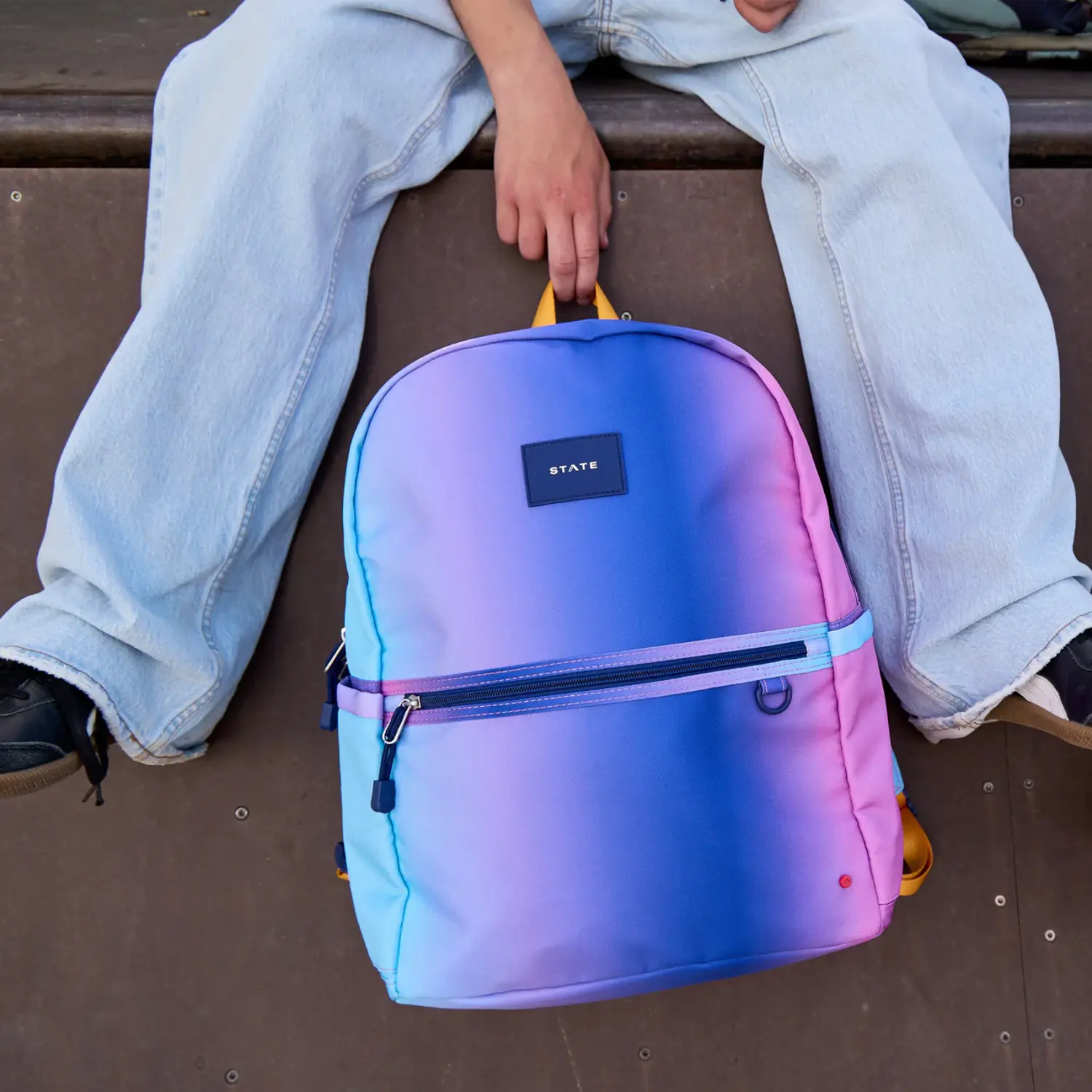 STATE Kane Kids Large Backpack - Yellow Turtle