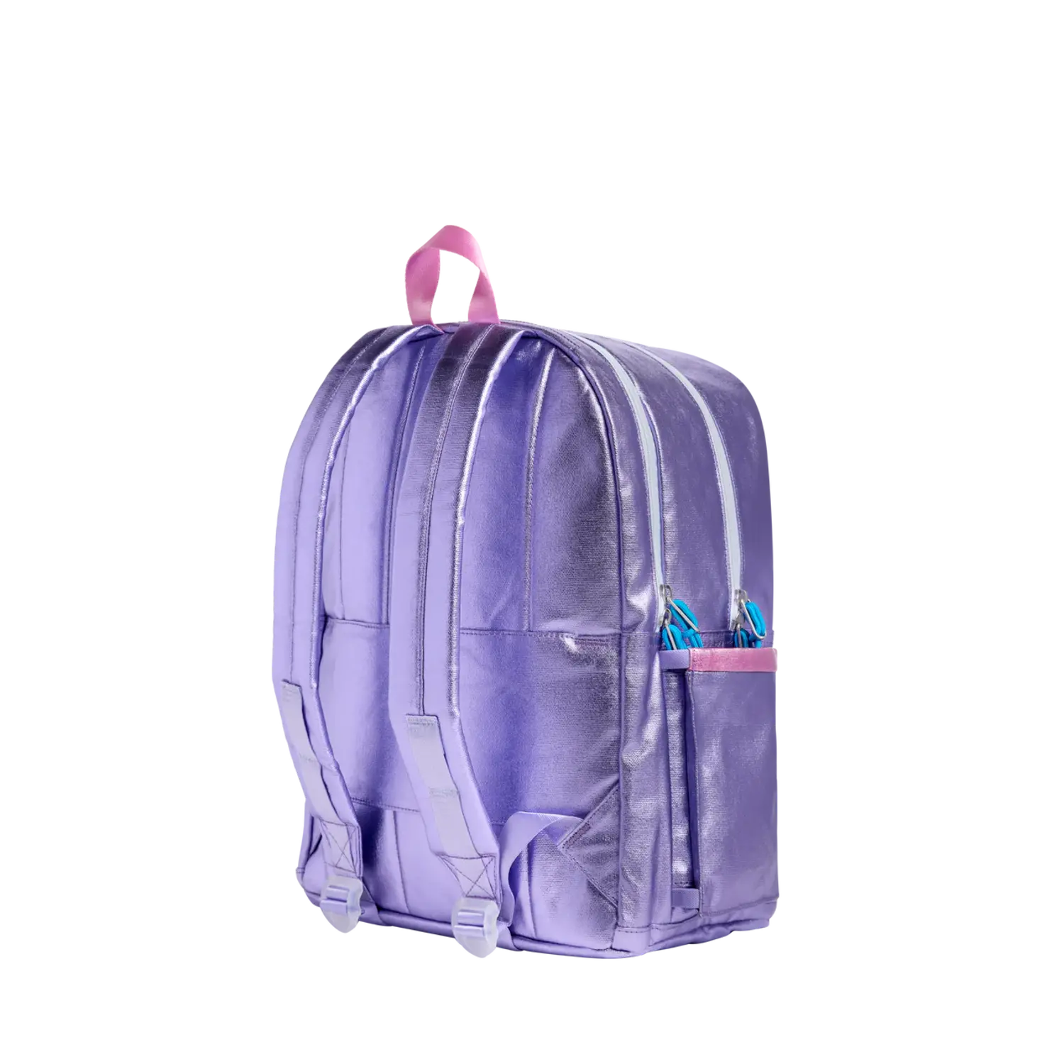 STATE Kane Double Pocket Lacrosse Mesh Backpack STATE Bags | Kane Kids Large Backpack Nylon Puffer Olive  main image 2