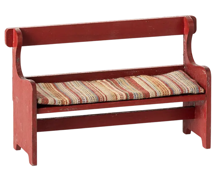 Maileg Maileg Bench, Mouse - Red