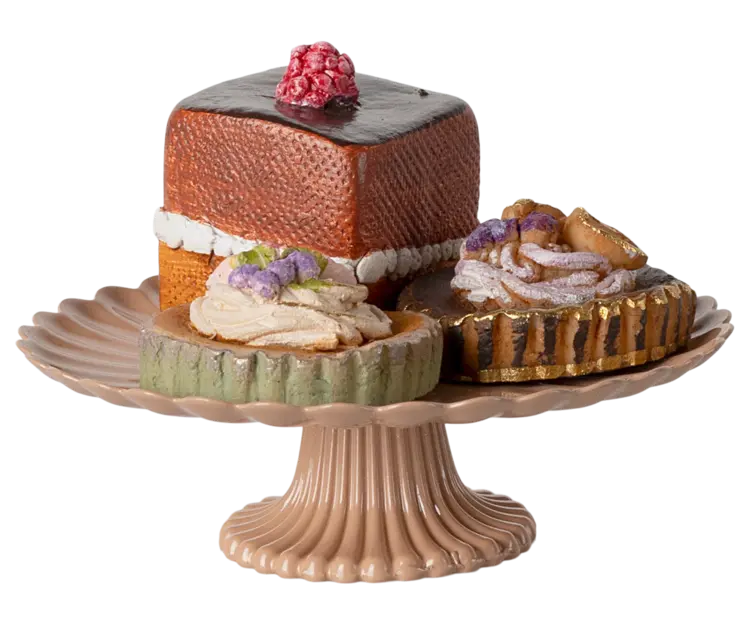 Maileg Maileg Cakes & Cakestand, Mini