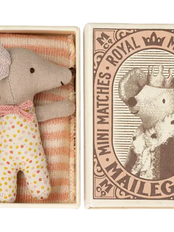 Maileg Maileg Sleepy Wakey, Baby Mouse - Rose