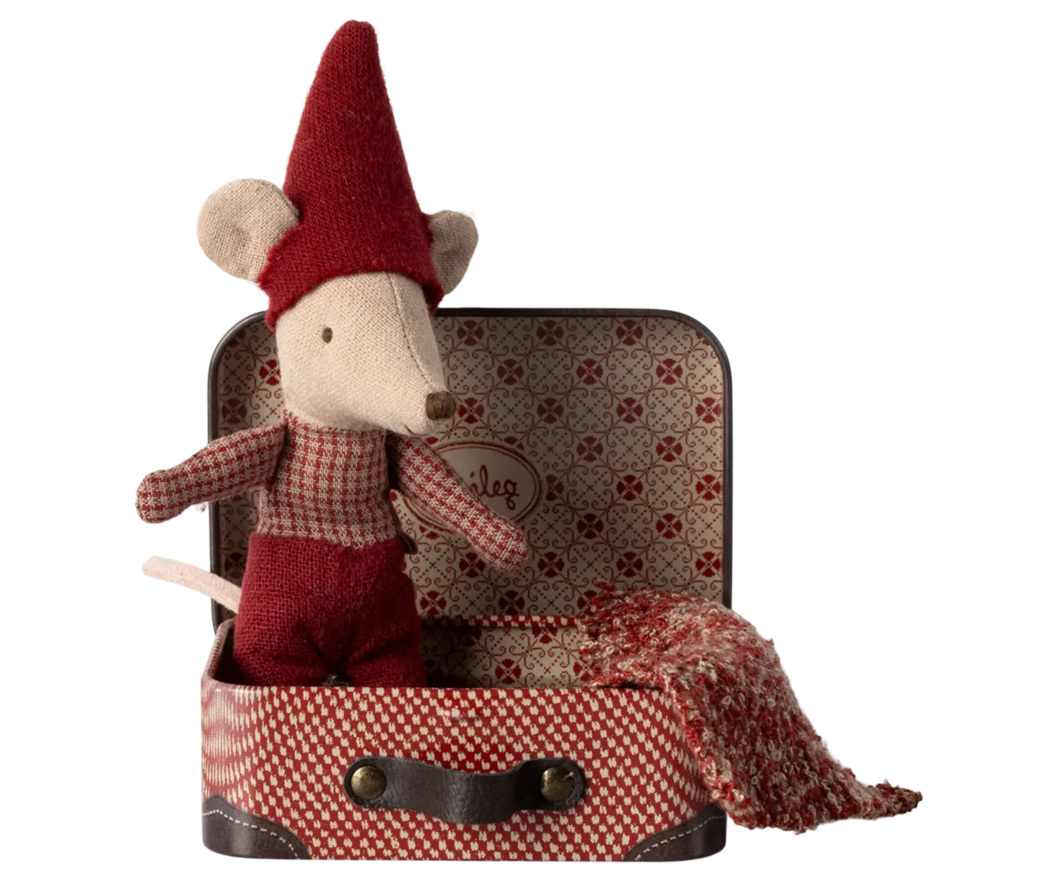 Maileg Christmas Mouse, Baby in Suitcase - Yellow Turtle
