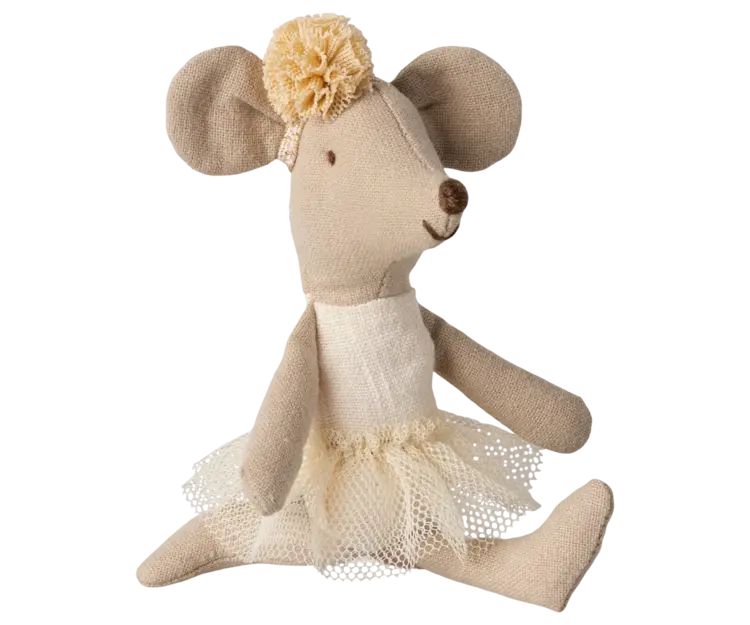 Maileg Maileg Ballerina Mouse, Little sister - Off white