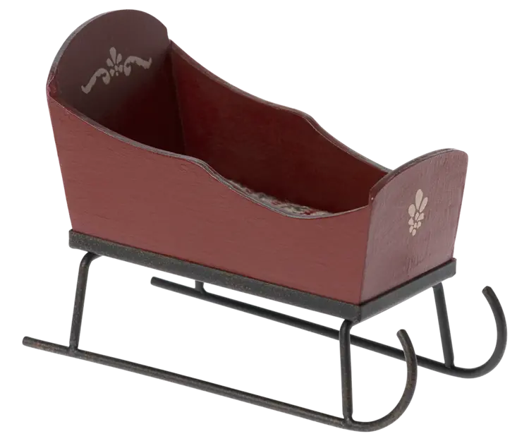 Maileg Maileg Sleigh, Mouse - Red