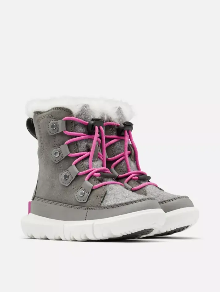 Sorel Kids Explorer III Lace Waterproof Boot - Yellow Turtle