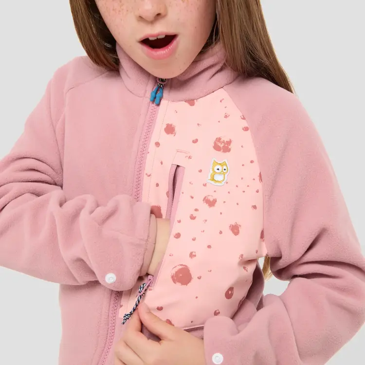 Namuk Namuk Kids Avan bio-fleece jacket "Galaxy" - Rose