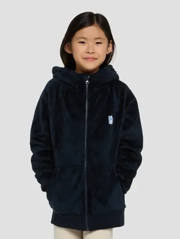 Namuk Namuk Kids Panda High Loft fleece zip hoody- Navy