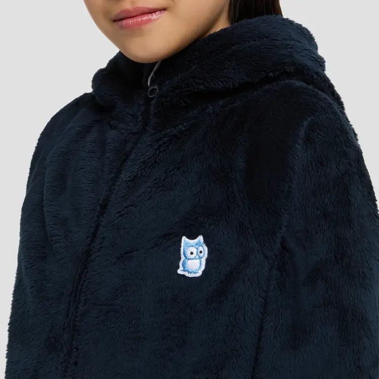 Namuk Namuk Kids Panda High Loft fleece zip hoody- Navy