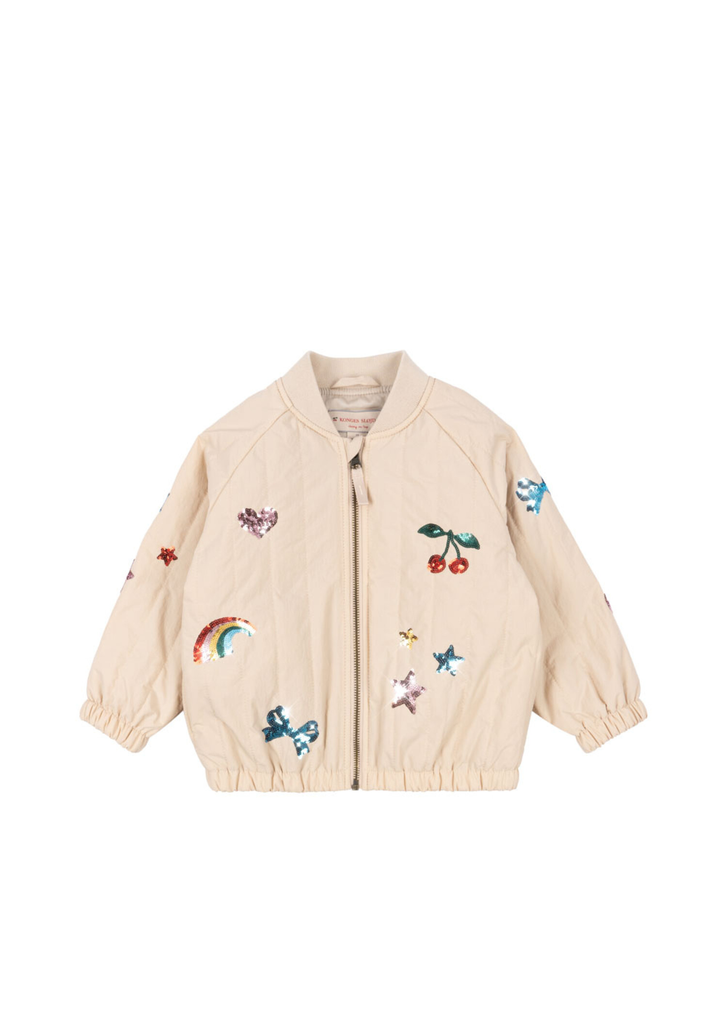 Konges Sløjd Kids Juno Sequin Bomber Jacket- Smoke Grey