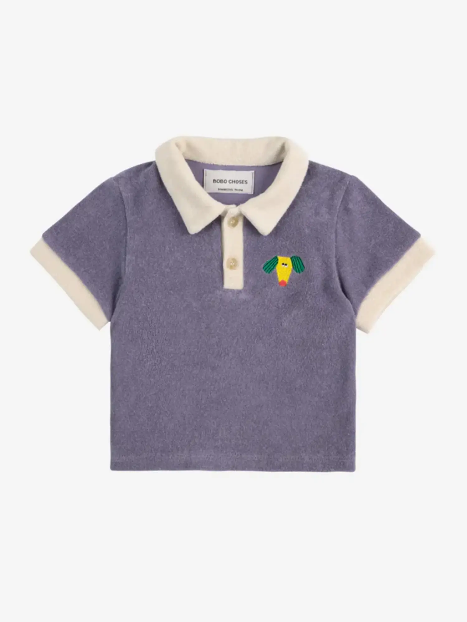 トップス BOBOCHOSES Chekered Blue polo Bobo Choses Blue Checkered Polo – Panda and Cub