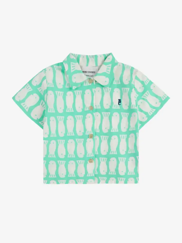 Bobo Choses Bobo Choses Baby Lucky Fish All Over Woven Shirt
