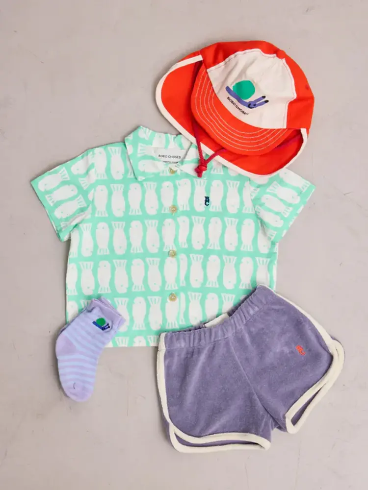 Bobo Choses Bobo Choses Baby Lucky Fish All Over Woven Shirt