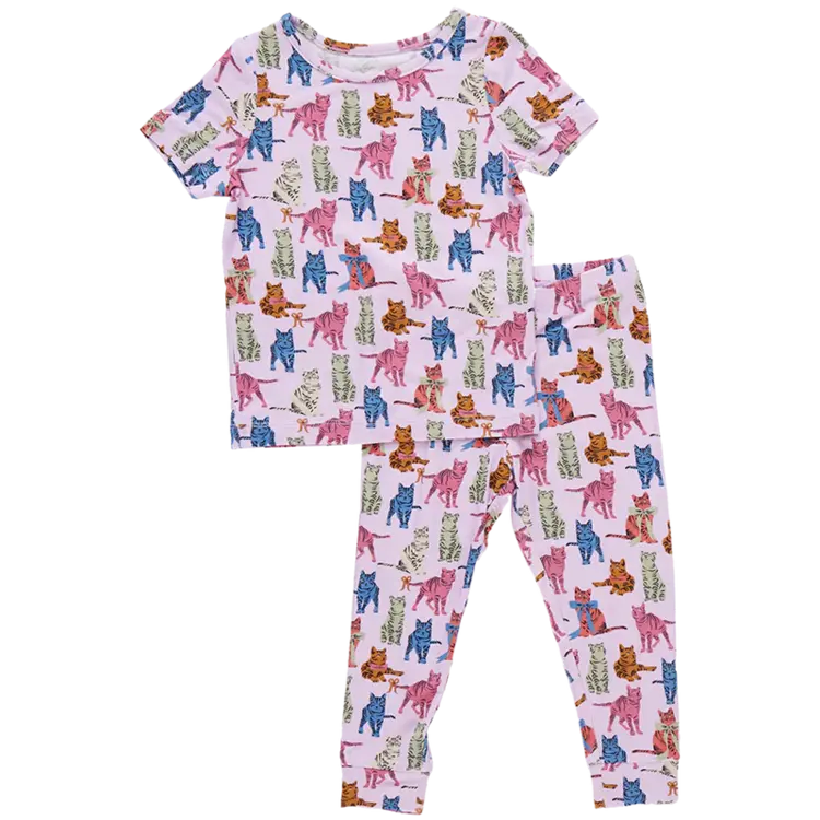 Pink Chicken Pink Chicken Kids Bamboo Pj Set - TABBY CATS