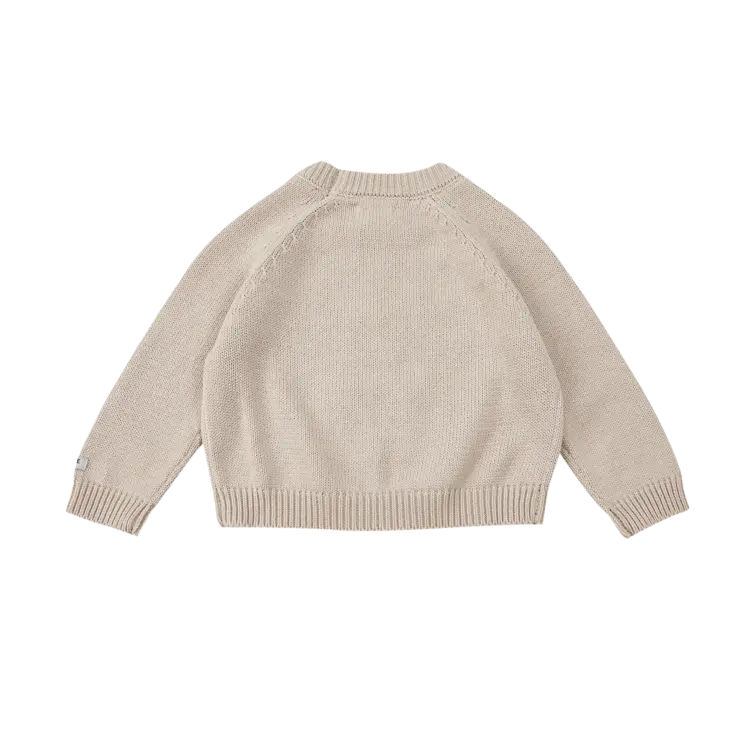 Donsje Donsje Baby Loeke Sweater Unicorn-Soft Sand