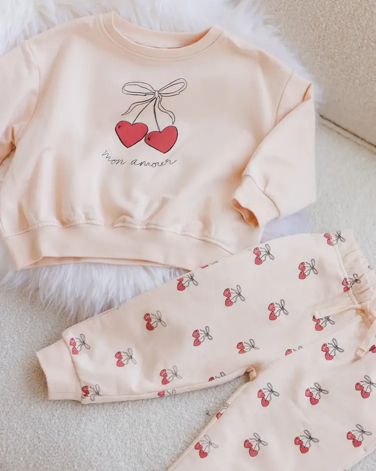 Quincy Mae Quincy Mae Relaxed Fleece Sweatpant || Mon Amour