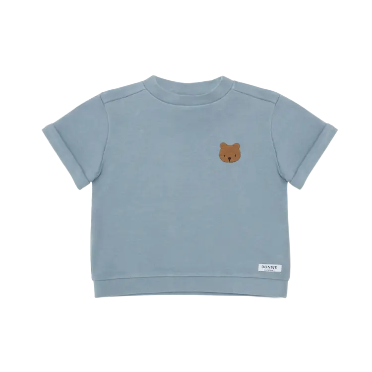 Donsje Donsje Jarne T-shirt | Bear | Foggy Blue