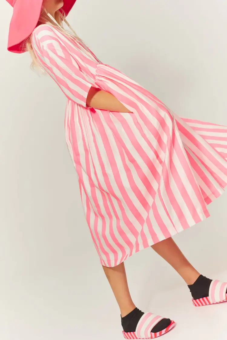 Little Creative Factory Little Creative Factory Carousel Dress - White and Neon Pink