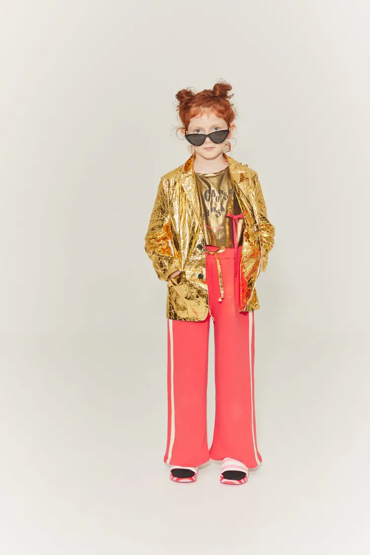 Little Creative Factory Little Creative Factory Sweatpants - Red & Cream