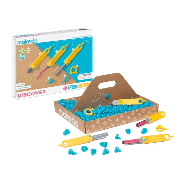 Makedo Makedo Cardboard Construction Kit - DISCOVER