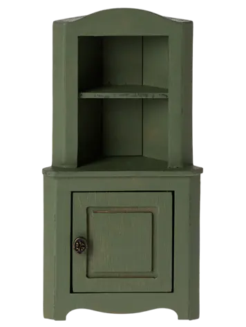 Maileg Maileg Corner Cabinet, Mouse - DARK GREEN