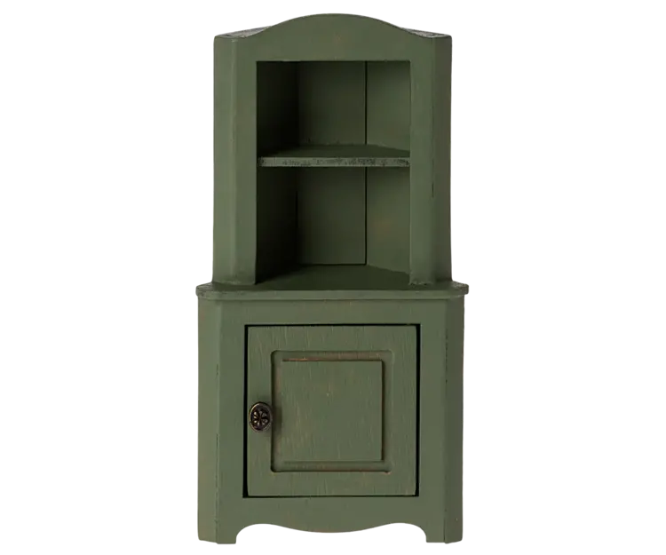 Maileg Maileg Corner Cabinet, Mouse - DARK GREEN