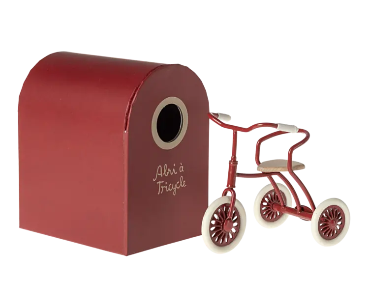 Maileg Maileg Abri a Tricycle, Mouse - RED
