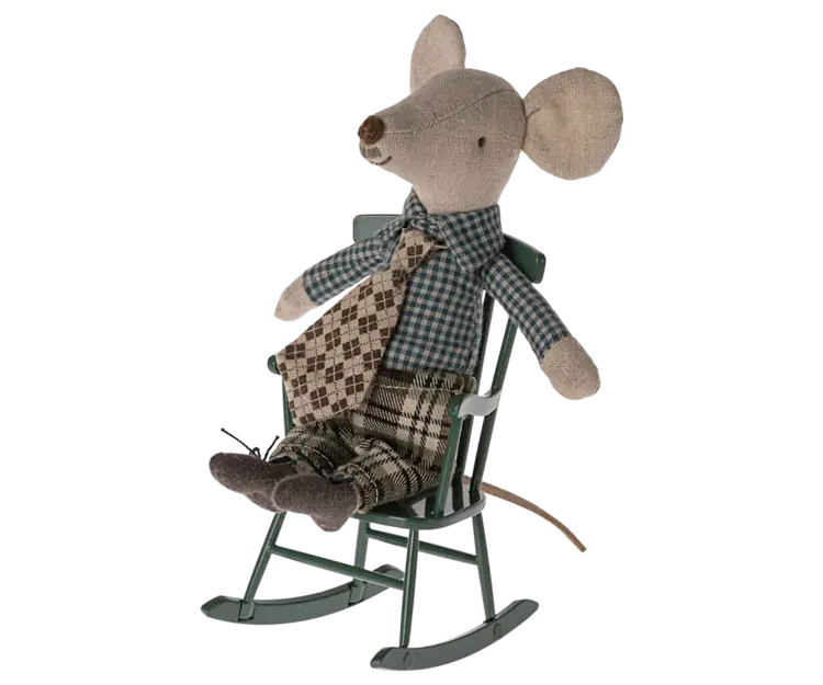 Maileg Maileg Rocking Chair, Mouse - DARK GREEN