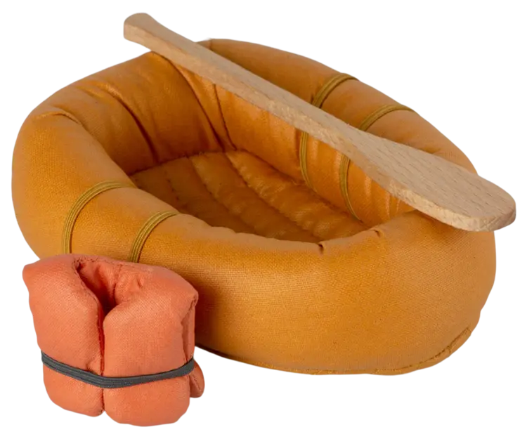 Maileg Maileg Rubber Boat, Mouse - DUSTY YELLOW