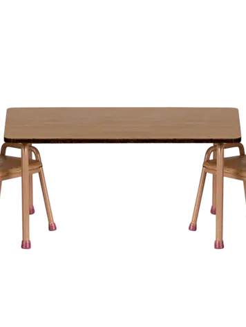 Maileg Maileg Table & Chair Set, Mouse - DARK POWDER