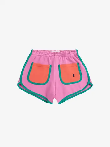 Bobo Choses Bobo Choses Pink Color Block Shorts
