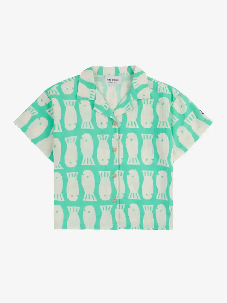Bobo Choses Bobo Choses Lucky Fish All Over Woven Shirt
