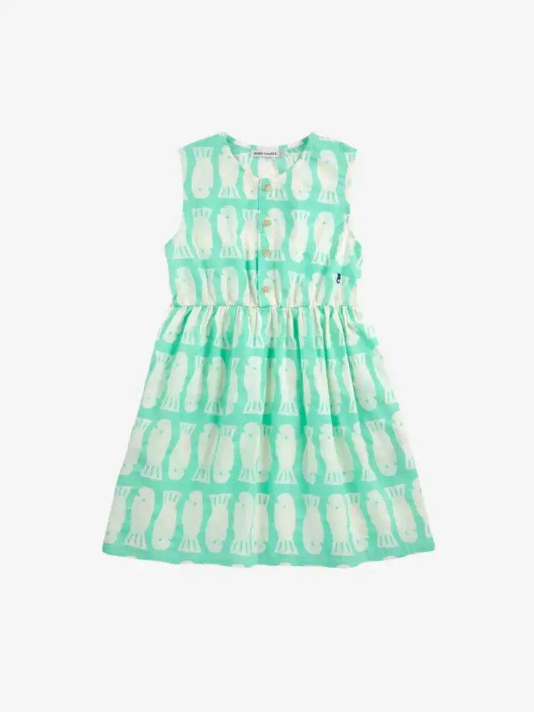 Bobo Choses Bobo Choses Lucky Fish All Over Sleeveless Dress