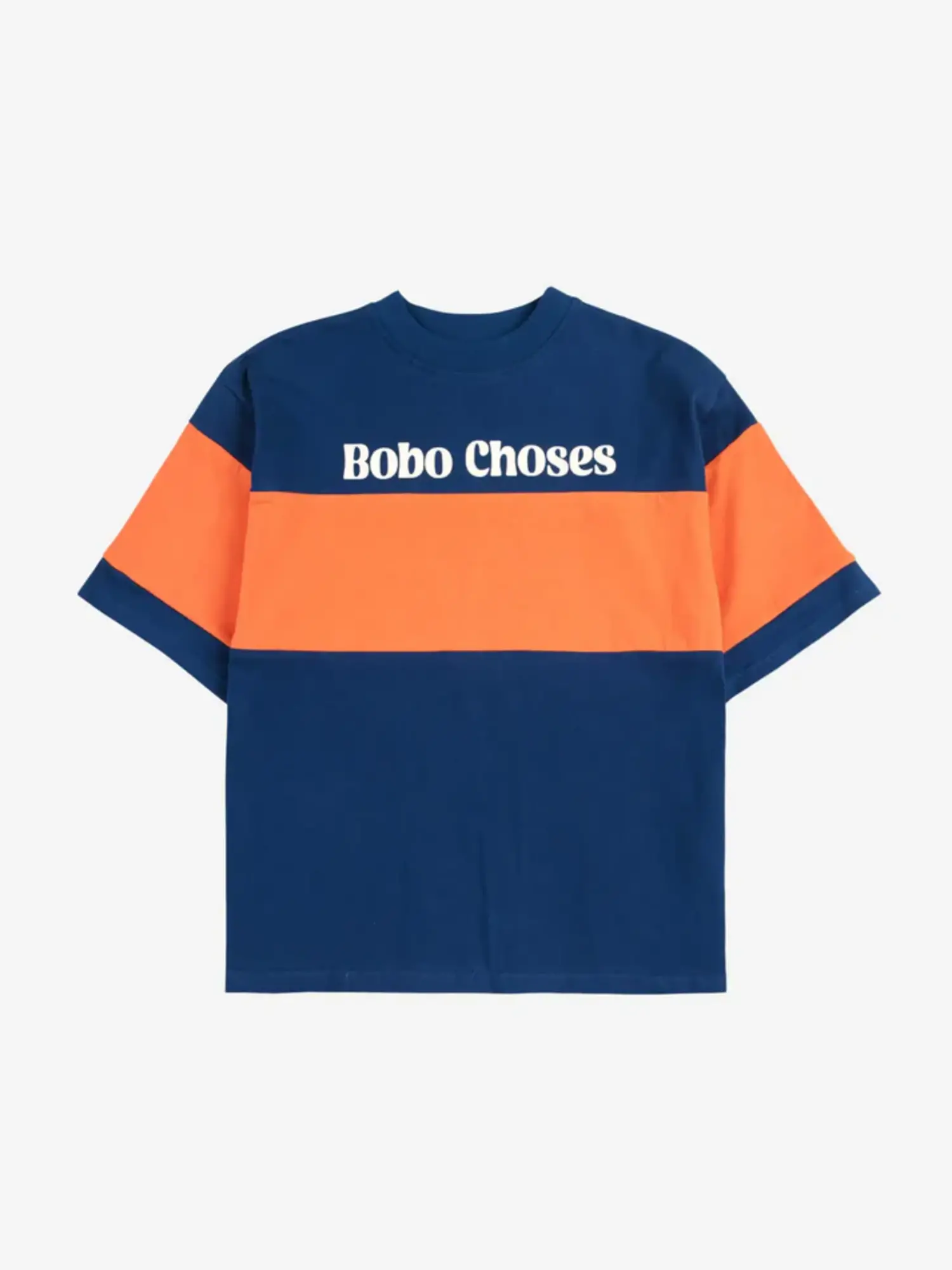 Bobo Choses Color Block T-Shirt - NAVY - Yellow Turtle