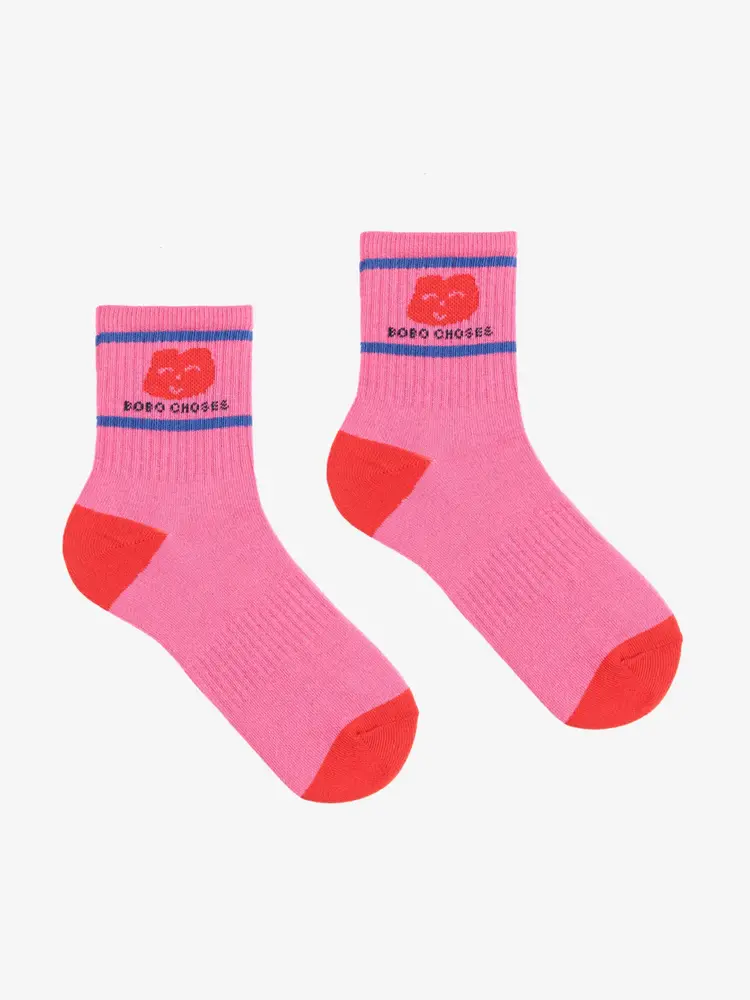 Bobo Choses Bobo Choses Joyful Face Short Socks