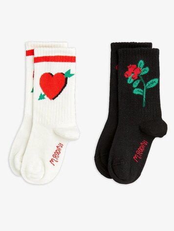 Mini Rodini Mini Rodini 2pk Heart Socks
