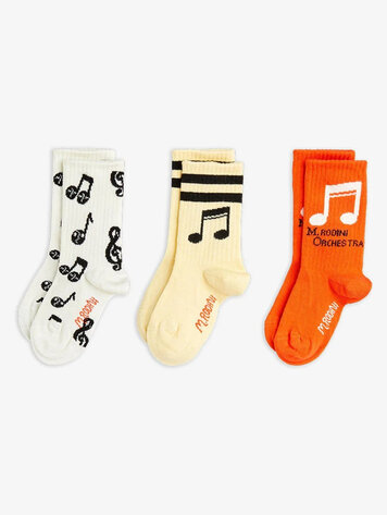 Mini Rodini Mini Rodini 3pk Note Socks