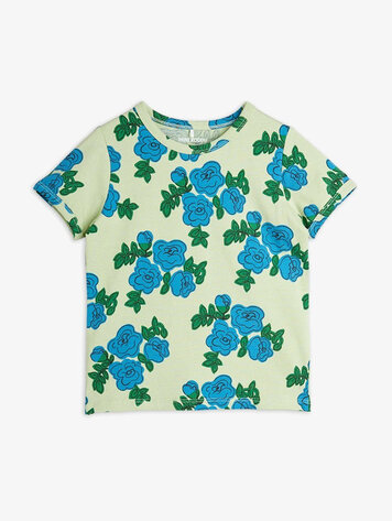 Mini Rodini Mini Rodini Blue Roses T-Shirt