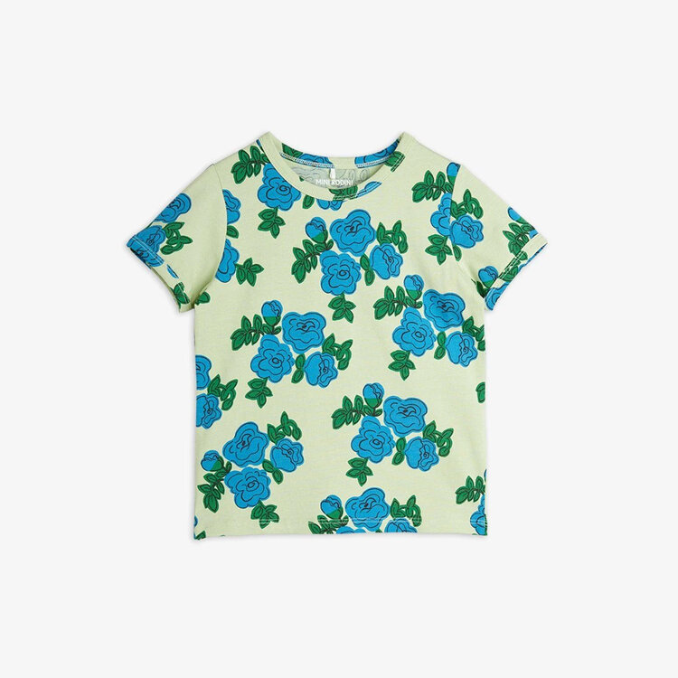 Mini Rodini Mini Rodini Blue Roses T-Shirt