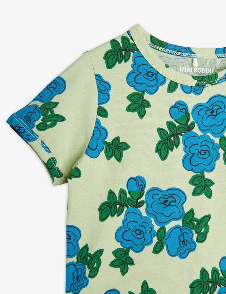 Mini Rodini Mini Rodini Blue Roses T-Shirt