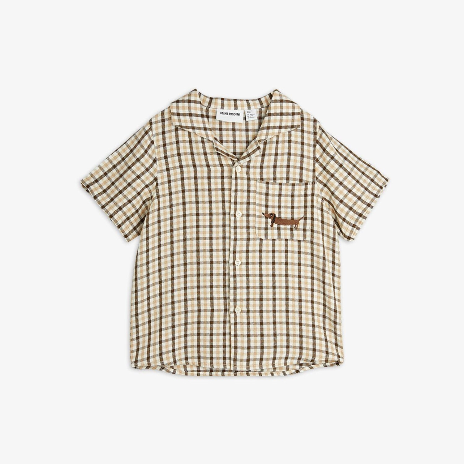 mini check shirt　OVY　キンタロウ Mini Rodini Gingham Woven Shirt - Yellow Turtle
