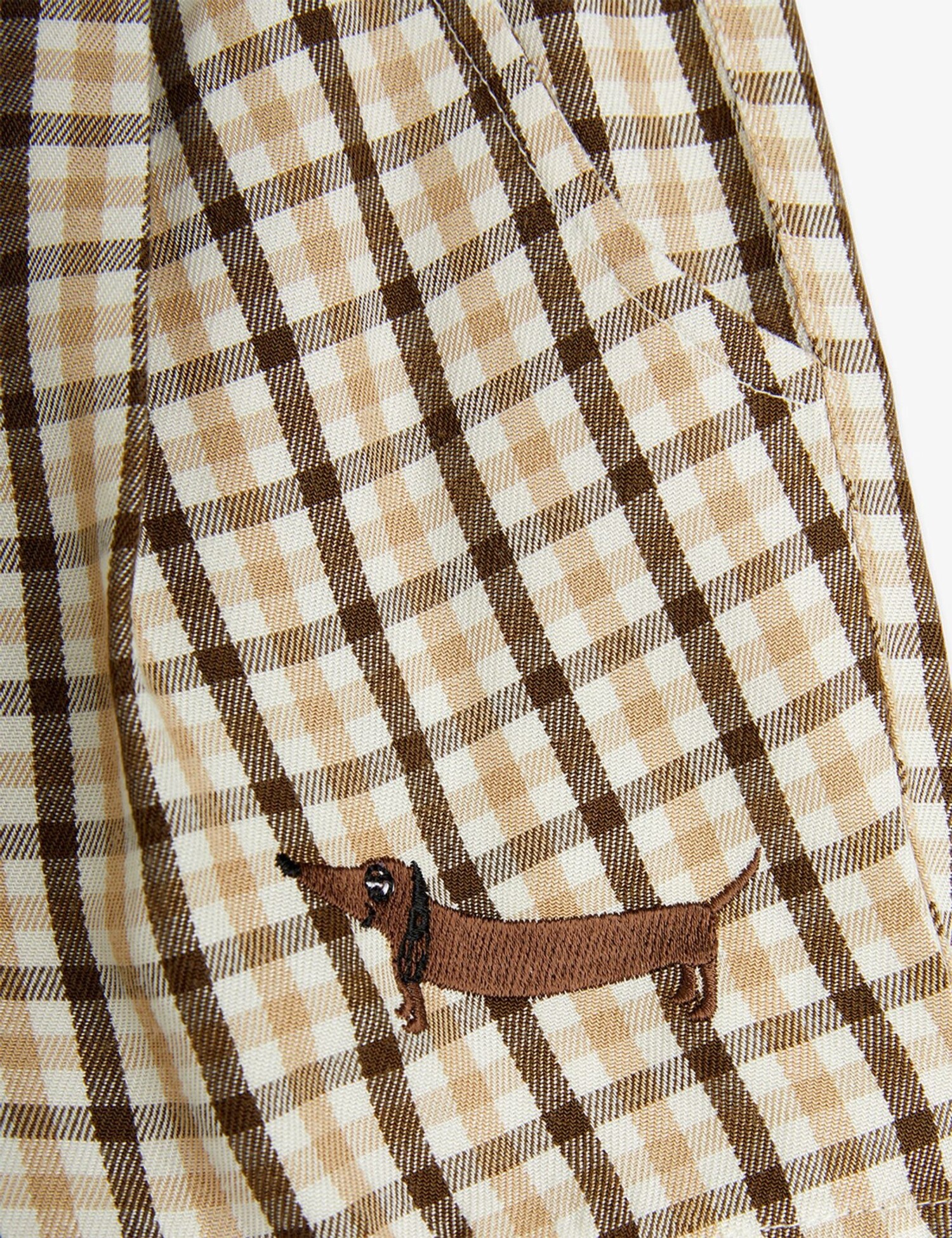 Mini Rodini Gingham Woven Shorts - Yellow Turtle