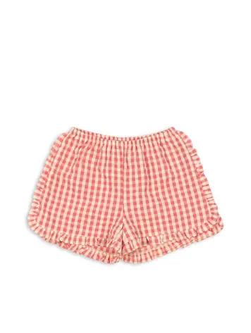 Konges Sløjd Konges Sløjd Kim Frill Shorts - Flamingo Plume Check