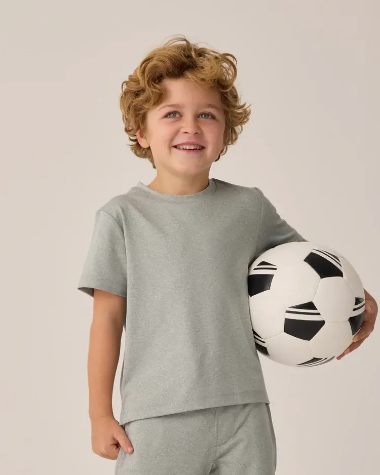 Rylee + Cru Rylee & Cru Cove Essential Tee || Heathered Eucalyptus