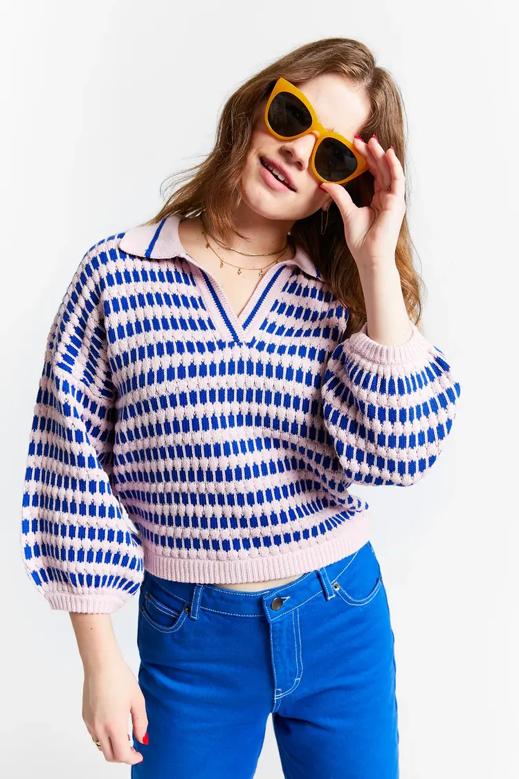 INDEE INDEE Sablon Knit Sweater- Pink