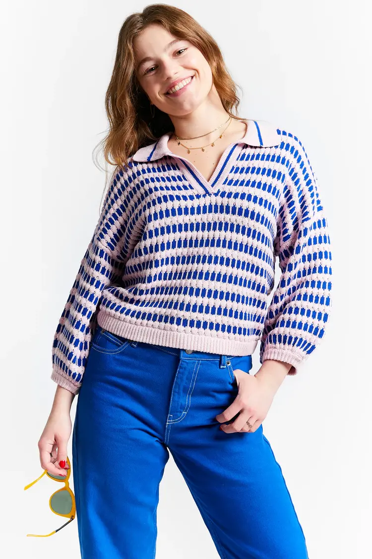 INDEE INDEE Sablon Knit Sweater- Pink