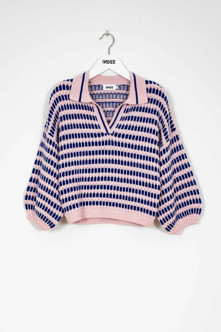 INDEE INDEE Sablon Knit Sweater- Pink