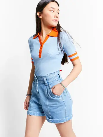 INDEE INDEE Santorini Polo Top - Blue